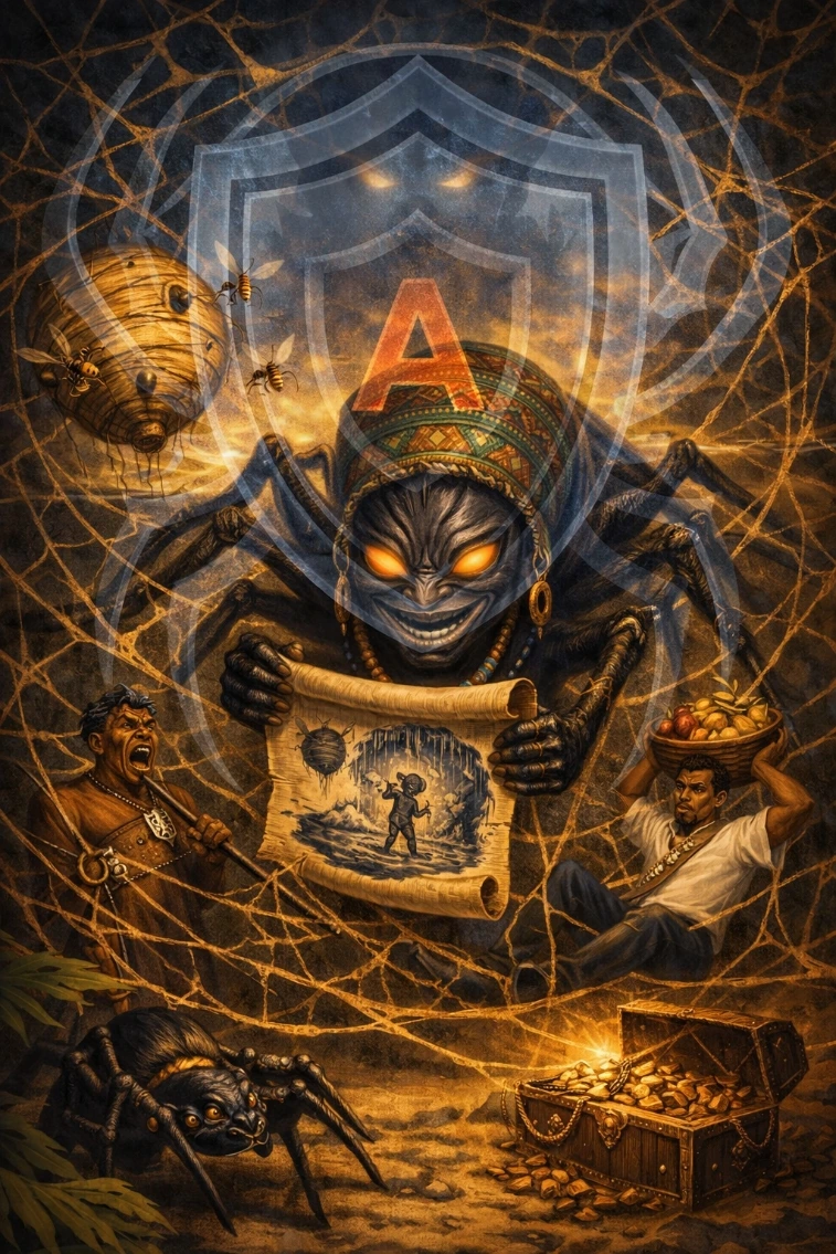 Anansi the spider deity — West African Akan folklore